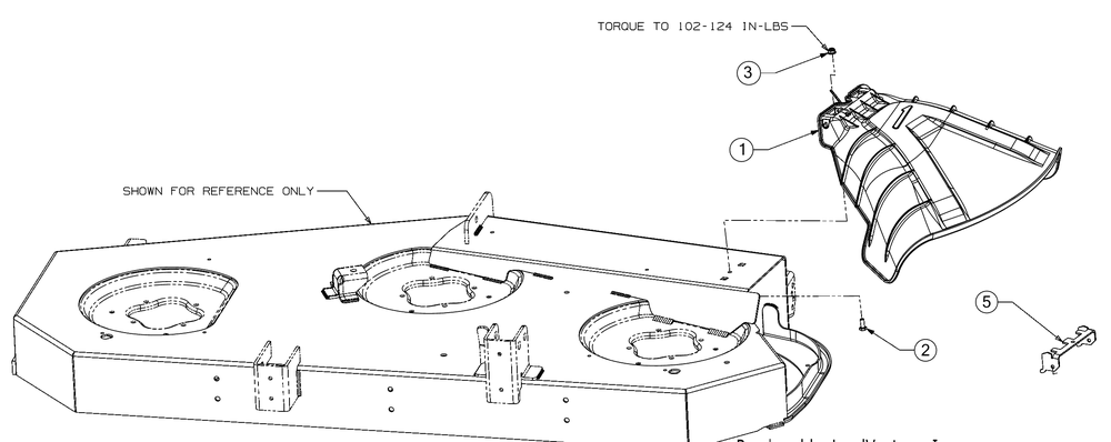 Discharge Chute Diagram and Parts List for RZT-S54KW (17AICBDA010)(2017) Cub Cadet Lawn Tractor